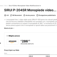 monopiedi Sirui P-204 SR testa video VA5