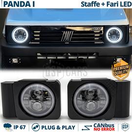 FARI LED per Fiat Panda 141 con STAFFE Angel Eyes