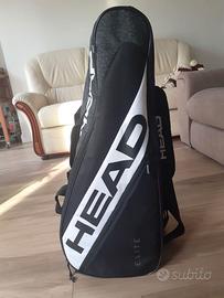 Head Elite Supercombi borsa da tennis nera/bianca