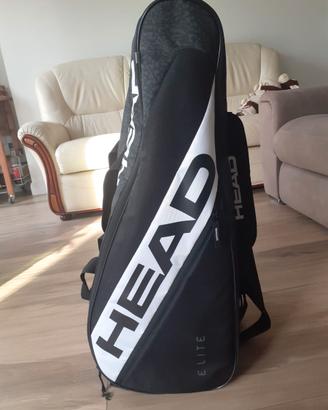 Head Elite Supercombi borsa da tennis nera/bianca