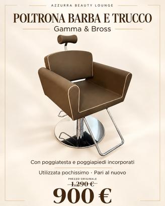 Poltrona trucco e barba gamma&bross