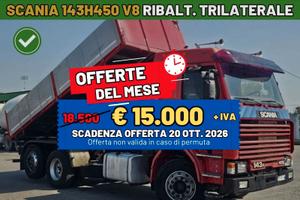 Camion ribaltabile Scania 143H450 V8 Tipper 6x2