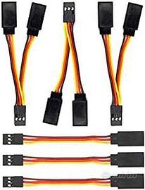 6 Cavi Servo Y 1-2 JR Maschio Futaba Femmina 75mm