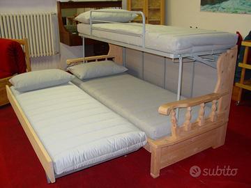 divano tre posto a letto a castello modello V:A:
