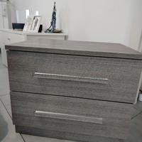 Coppia comodini rovere grigio