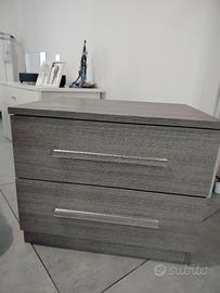 Coppia comodini rovere grigio