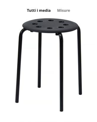 Sgabelli Marius nero Ikea