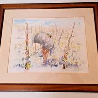 Quadro Gianfranco Naretto Fieno 2001 acquarello