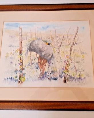 Quadro Gianfranco Naretto Fieno 2001 acquarello