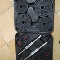 Attrezzi palestra>kit da 20kg+bilanci+sbarr+cintur