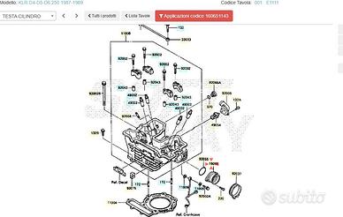 Supporto carburatore Kawasaki KLR 250 160651143