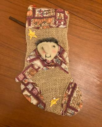 Calza della Befana (vuota) tipo patchwork - Cm 29.