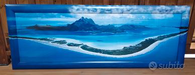 Quadro con cornice pitturata a mano 