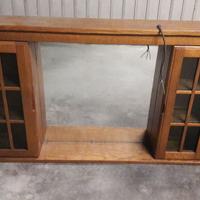 Specchiera da bagno in legno con ante e ripiani