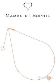 Girocollo monstera in argento 925 e oro rosa