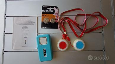 Allarme SOS anziani con 2 pulsanti wireless + pile