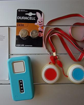 Allarme SOS anziani con 2 pulsanti wireless + pile