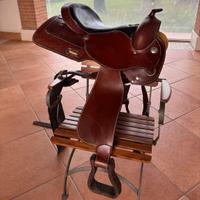 Sella western in cuoio+sella western con borchie