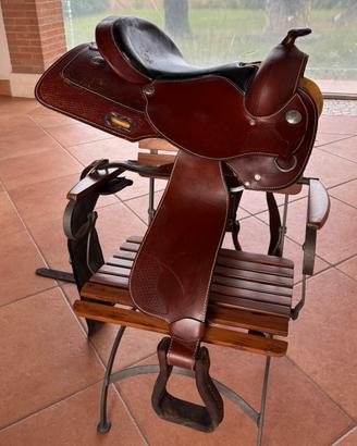 Sella western in cuoio+sella western con borchie