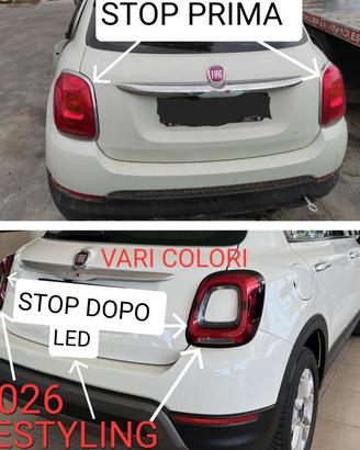 coppia fari fanali stop fiat 500x diversi colori