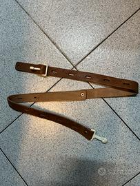 Tracolla Sax in pelle colore cuoio Made in England