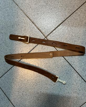 Tracolla Sax in pelle colore cuoio Made in England