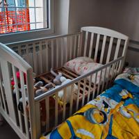 lettino in legno Pali bianco