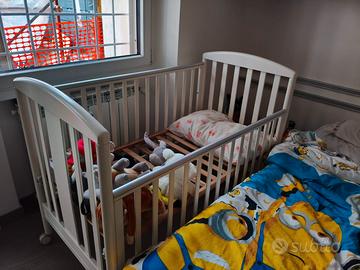 lettino in legno Pali bianco