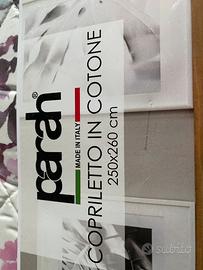 Copriletto in cotone 100% matrimoniale nuovo