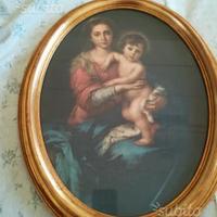 Cornice ovale laccata oro