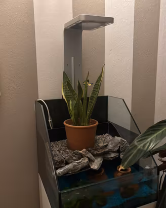 Acquario elos con lampada e mobile