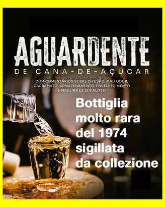 AGUARDENTE DE CANA FAZENDA SOLEDADE RUM RARA 1974