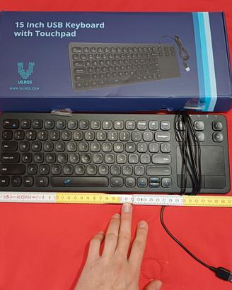 Tastiera con touchpad cablata USB 15inch 37cm