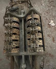 Contatore meccanico industriale vintage a rulli