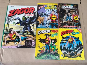 Lotto 5 fumetti Zagor con albo gigante. Entra