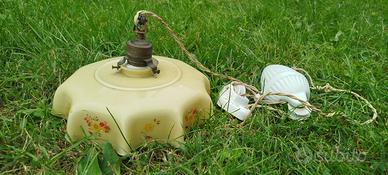 LAMPADARIO VINTAGE VETRO 