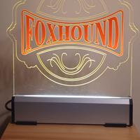 Lampada vetrofania pubblicitaria Foxhound anni 90 