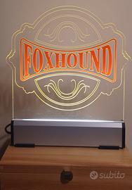 Lampada vetrofania pubblicitaria Foxhound anni 90 