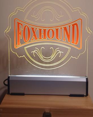 Lampada vetrofania pubblicitaria Foxhound anni 90 