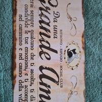 Targa dell'amicizia e cartello per porta francese