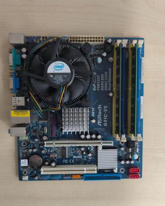 Scheda madre Asrock G41c con Cpu e Ram