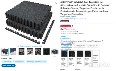 Tappeto puzzle componibile per palestra