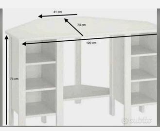 scrivania angolare Ikea modello Brusali