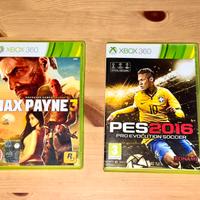 Lotto giochi Xbox 360 Max Payne 3 + Pes 2016