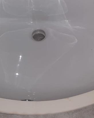 Lavabo ovale sottopiano bianco 