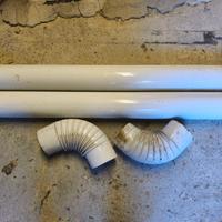 tubi stufa in lamiera smaltata bianco 100mm x 10