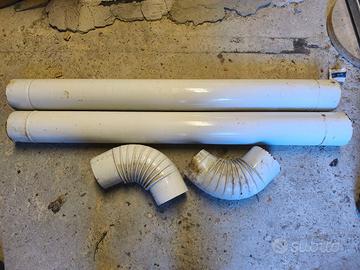 tubi stufa in lamiera smaltata bianco 100mm x 10