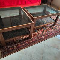 coppia di tavolini da salotto vintage modernariato