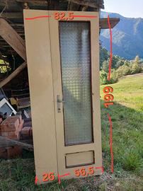 Porta interna con vetro vintage