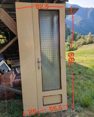 Porta interna con vetro vintage